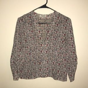 Madewell Ditsy Floral Silk Top size 6